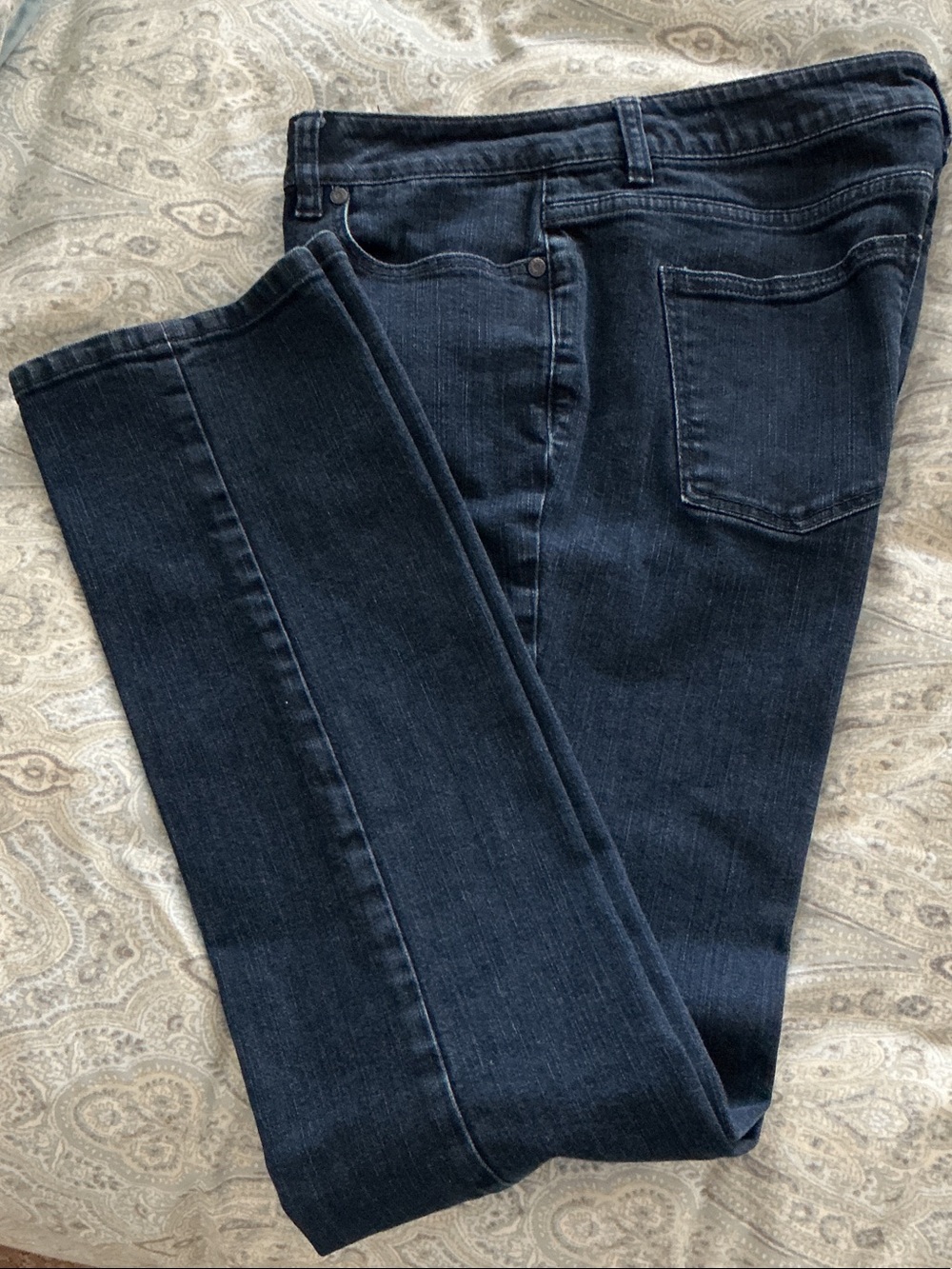 Talbots Women's Straight Leg Jeans in Dark Indigo